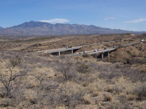 The bridge over Davidson Canyon allows wildlife to cross under Interstate 10 (©Matt Clark)