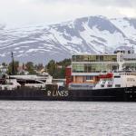 The Winter Bay, currently in Tromsø, is carrying 1,700 tonnes of endangered Fin whale meat, en route to Japan. Photo: Giacomo Giorgi