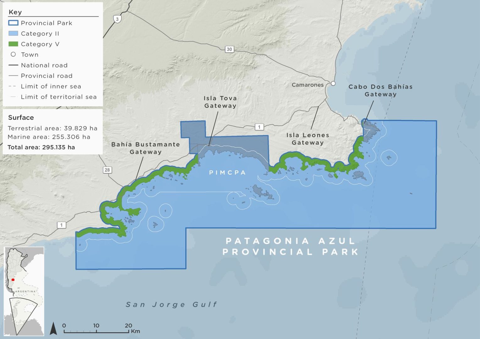 Patagonia Azul Provincial Park Map