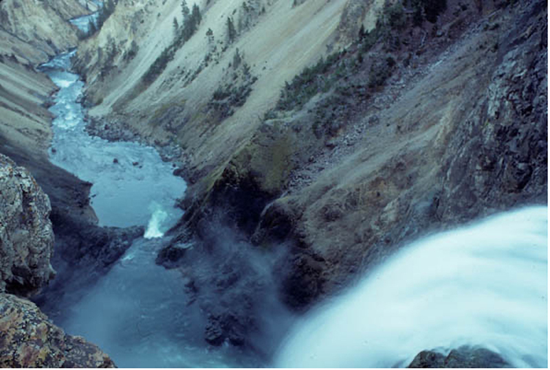 Yellowstone River in Grand Canyon of the Yellowstone, Yellowstone NP, WY. (Photo by George Wuerthner)